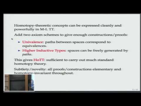 Homotopy Type Theory: what can logic do for homotopy theory? Thumbnail