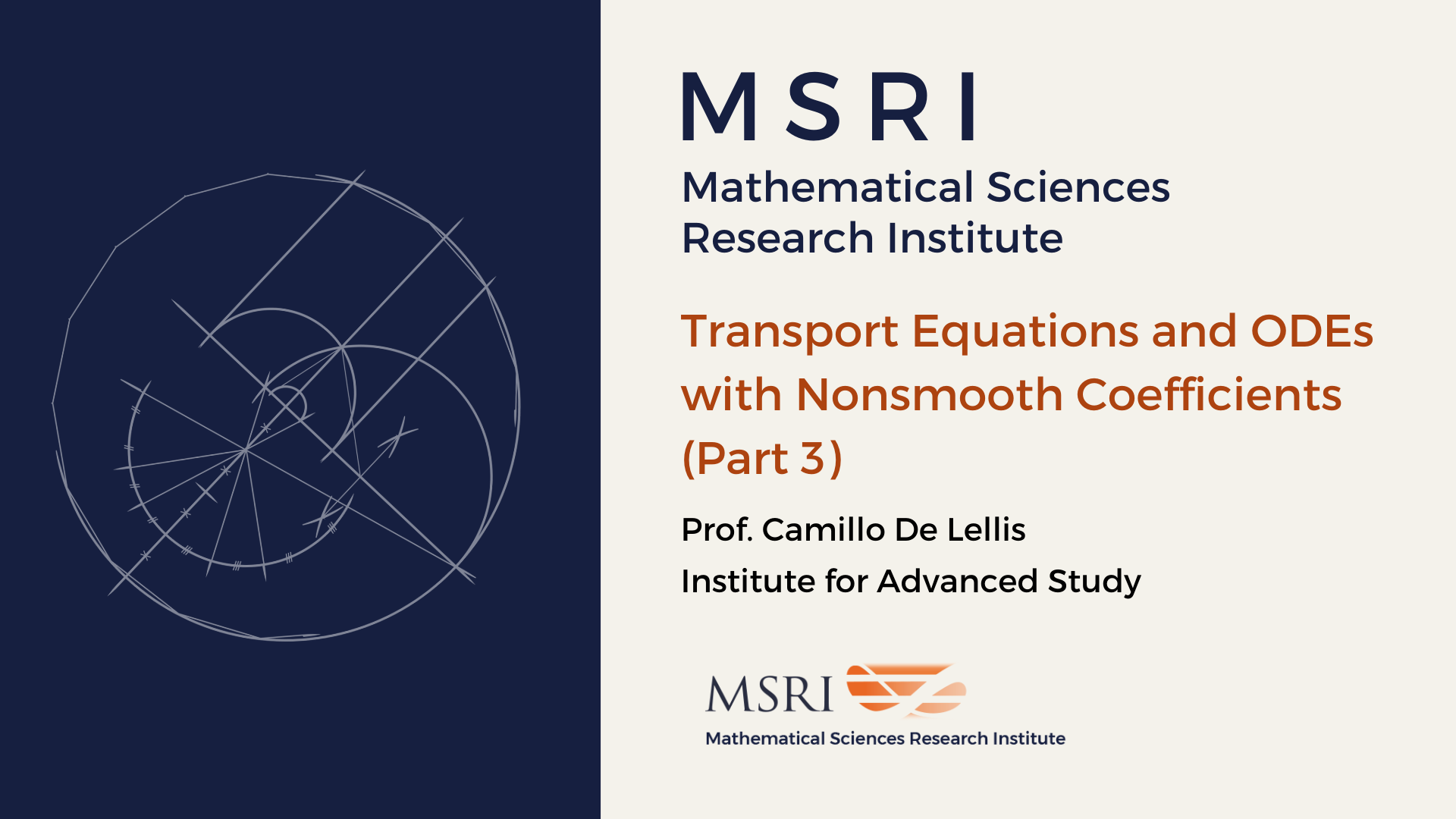 Transport equations and ODEs with nonsmooth coefficients (Part 3) Thumbnail