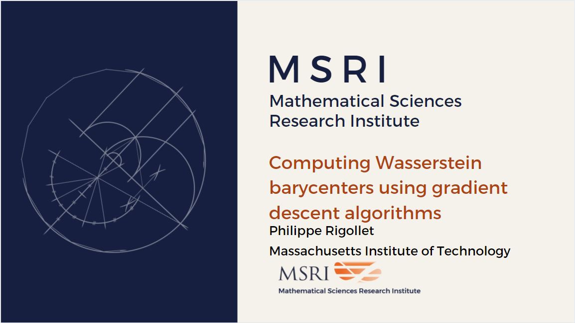 Computing Wasserstein barycenters using gradient descent algorithms Thumbnail