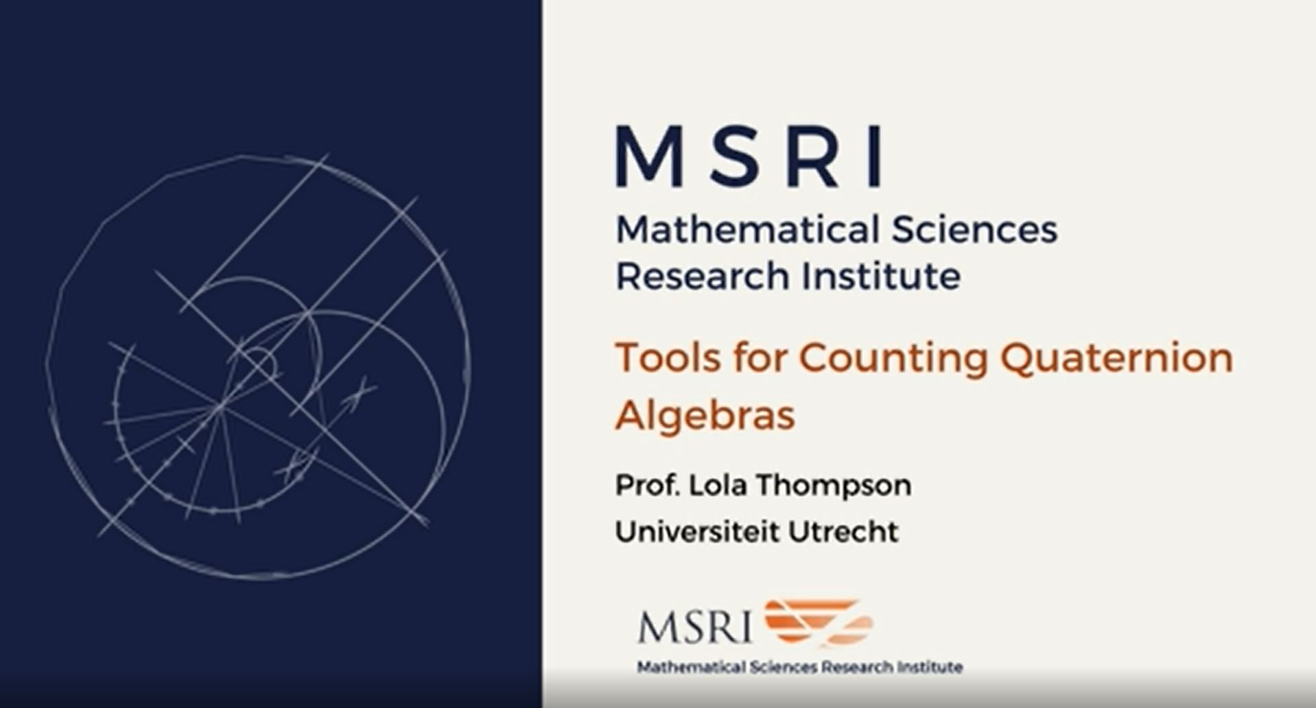 Lecture #1: Tools for counting quaternion algebras Thumbnail