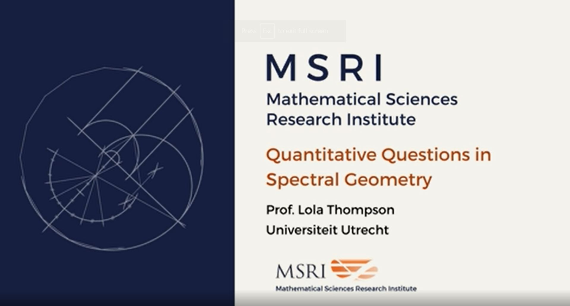 Lecture #2: Quantitative questions in spectral geometry Thumbnail