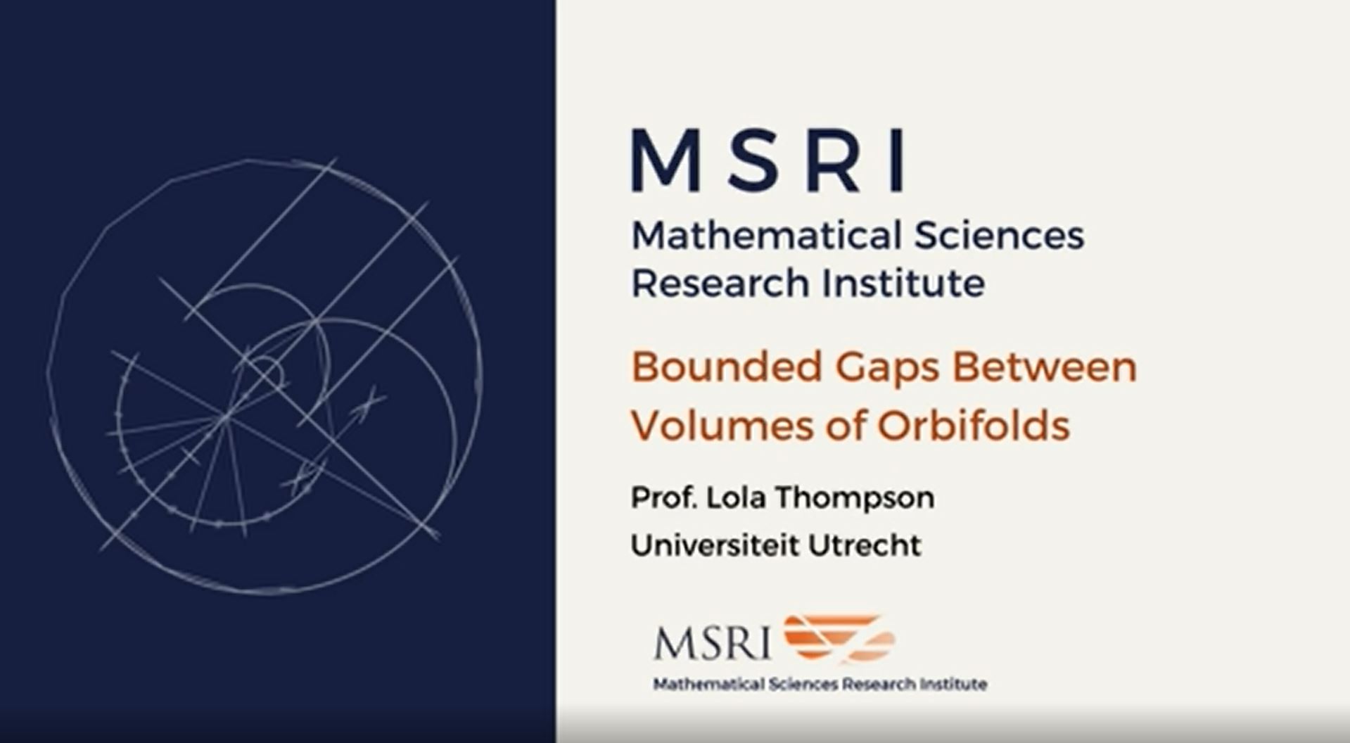 Lecture #3: Bounded gaps between volumes of orbifolds Thumbnail