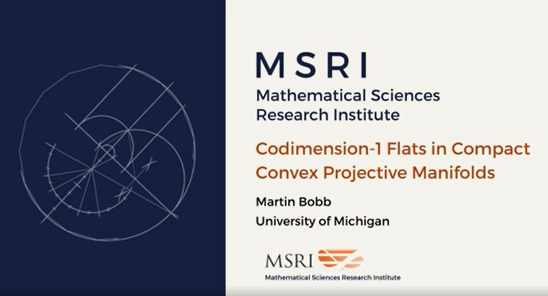 Codimension-1 Flats in Compact Convex Projective Manifolds Thumbnail