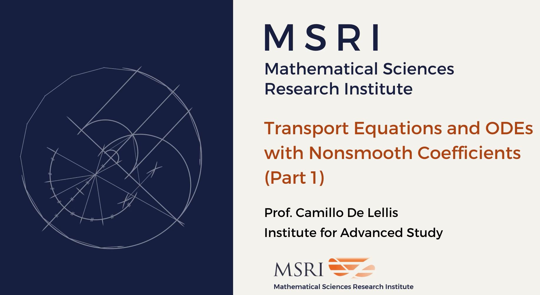 Transport equations and ODEs with nonsmooth coefficients (Part 1) Thumbnail