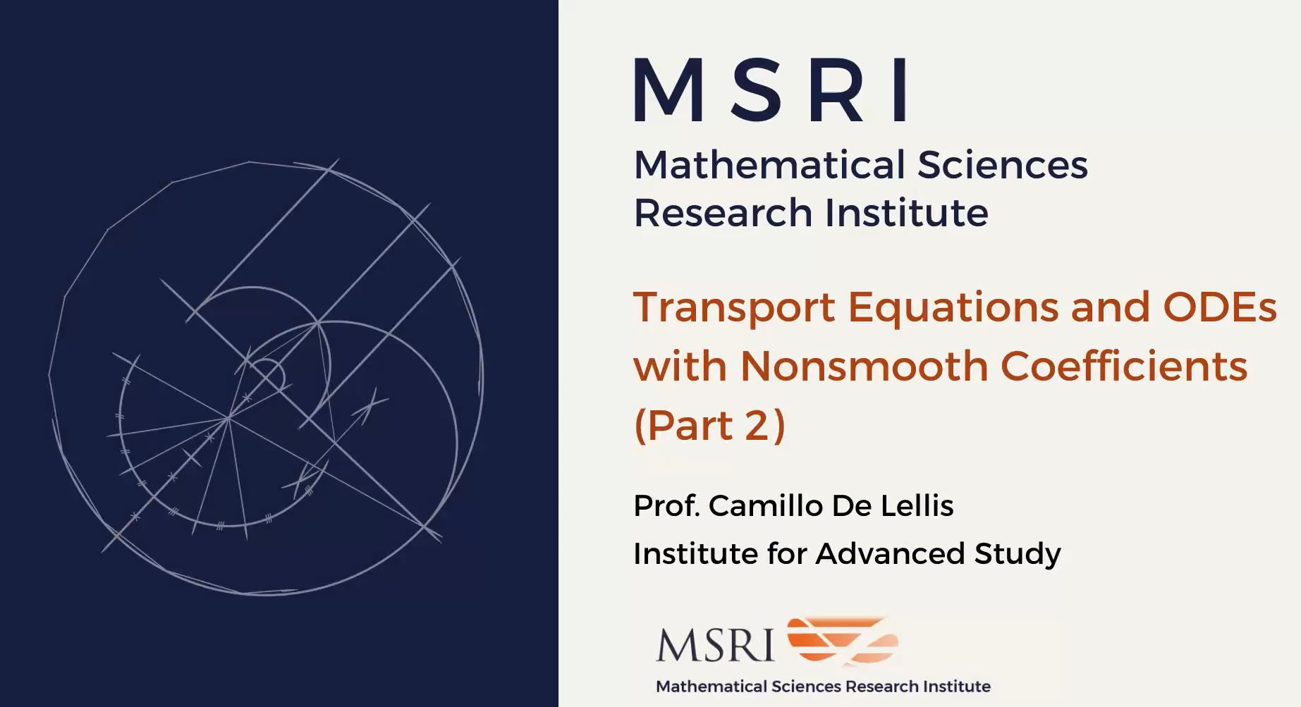 Transport equations and ODEs with nonsmooth coefficients (Part 2) Thumbnail