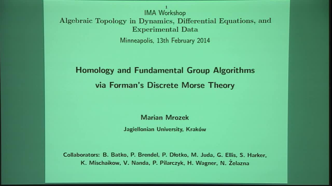 Homology and Fundamental Group Algorithms via Forman's Discrete Morse Theory Thumbnail