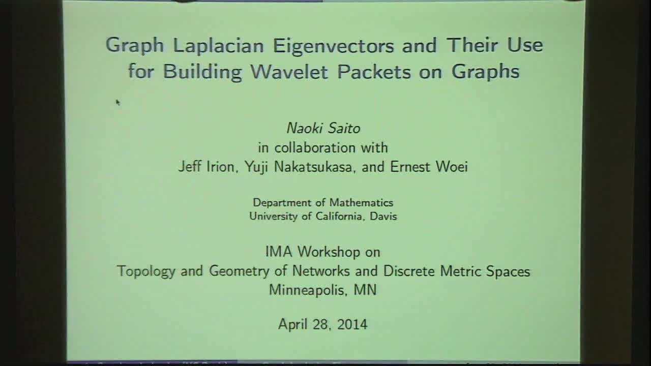 Graph Laplacian Eigenvectors and Their Use for Building Wavelet Packets on Graphs Thumbnail