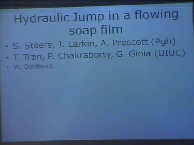 Hydraulic jump in a flowing soap film Thumbnail