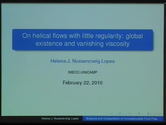 On helical flows with little regularity: global
existence and vanishing viscosity Thumbnail