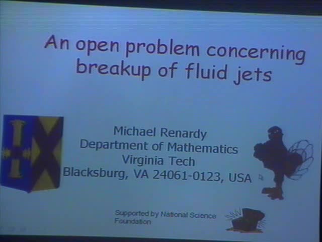 An open problem concerning breakup of fluid jets

 Thumbnail