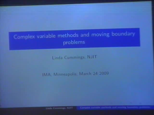 Complex variable methods and moving boundary problems

 Thumbnail