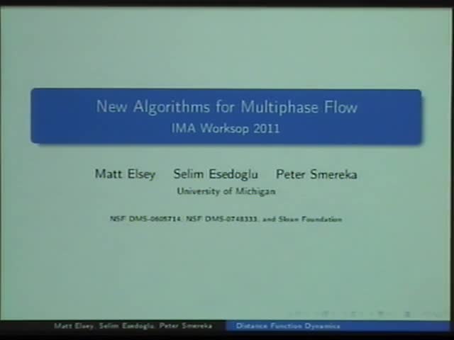 New algorithms for multi-phase flow. Thumbnail