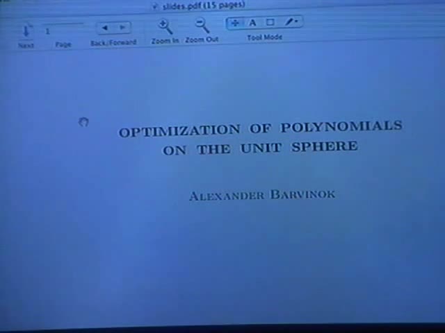 Optimization of Polynomials on the Unit Sphere Thumbnail
