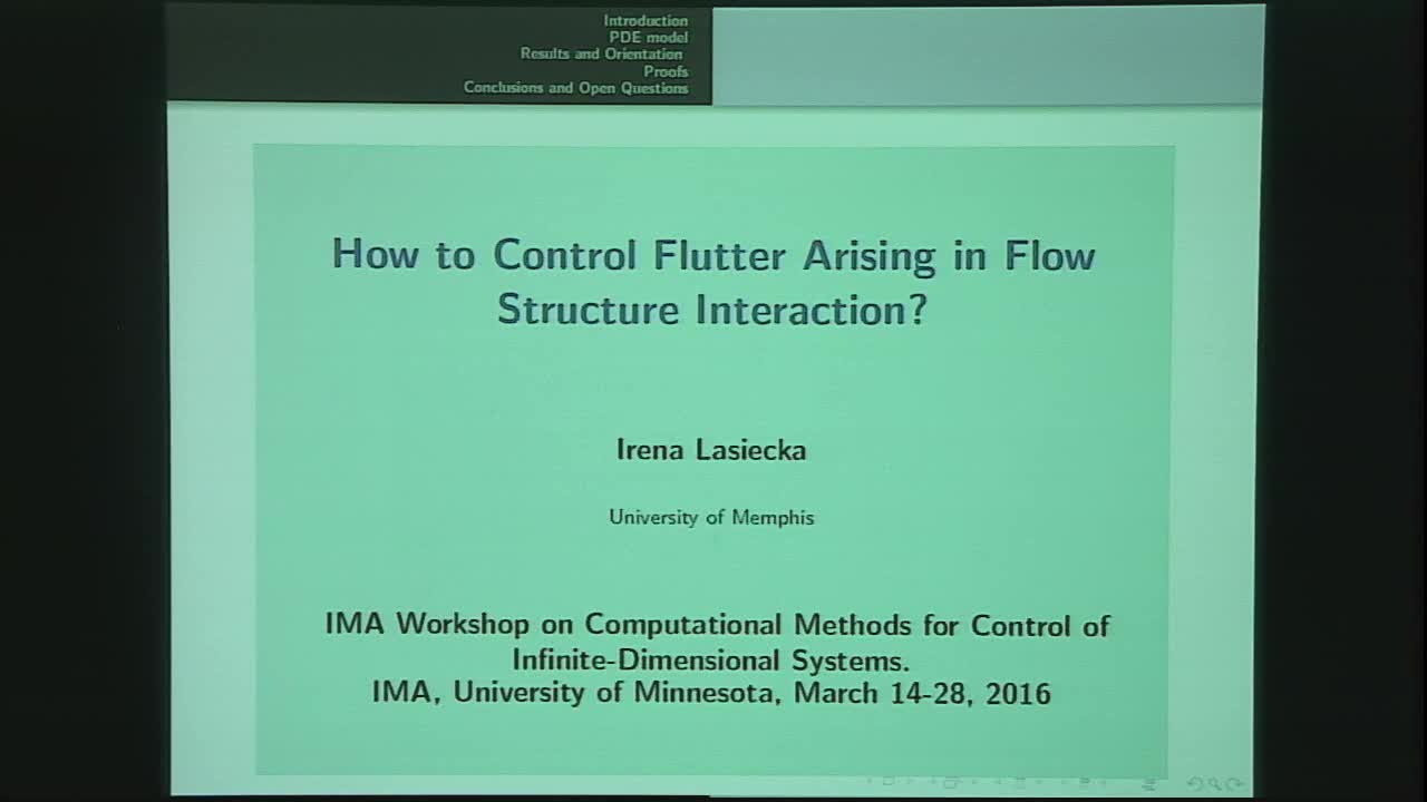 How to Control Flutter Arising in Flow-structure Interactions Thumbnail