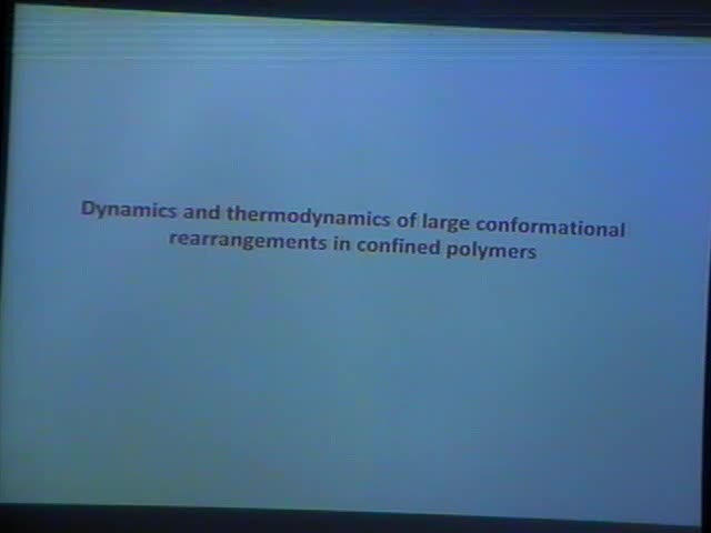 Dynamics and thermodynamics of large conformational rearrangements in confined polymers Thumbnail