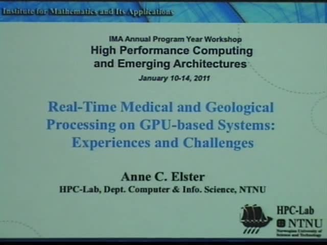 Real-Time Medical and Geological Processing on GPU-based Systemss: Experiences and Challenges Thumbnail