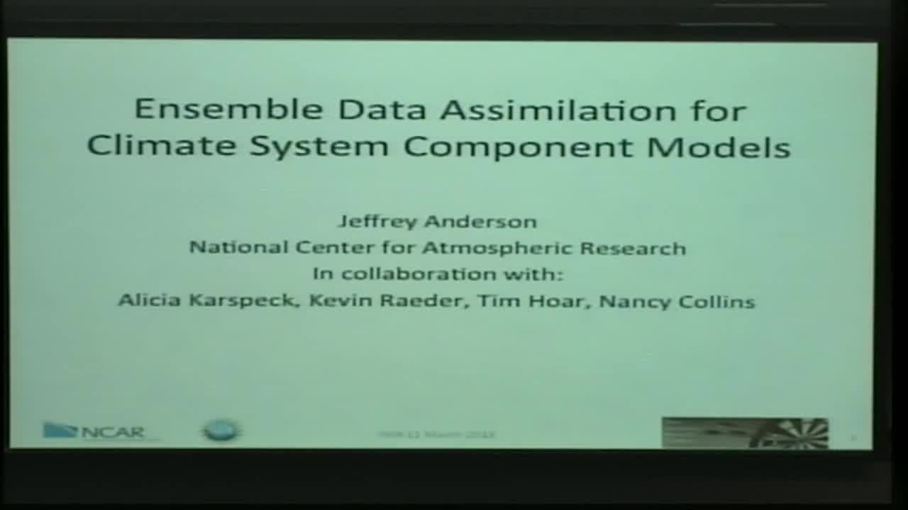 Ensemble Data Assimilation for Climate System Component Models Thumbnail