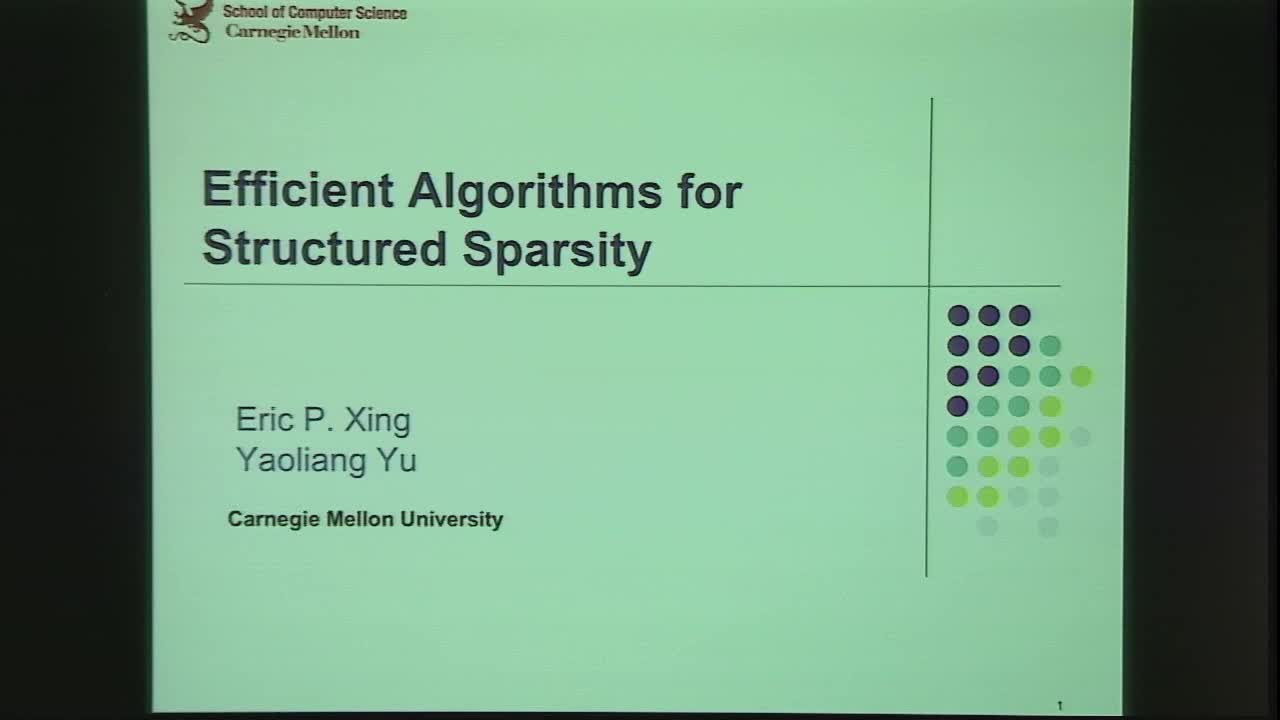 Efficient Algorithms for Structured Sparsity, and Applications Thumbnail