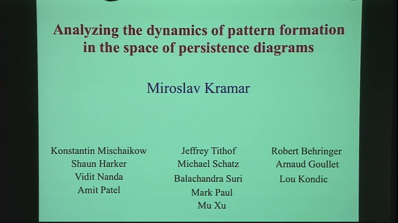 Analyzing the Dynamics of Pattern Formation in the Space of Persistence Diagrams Thumbnail