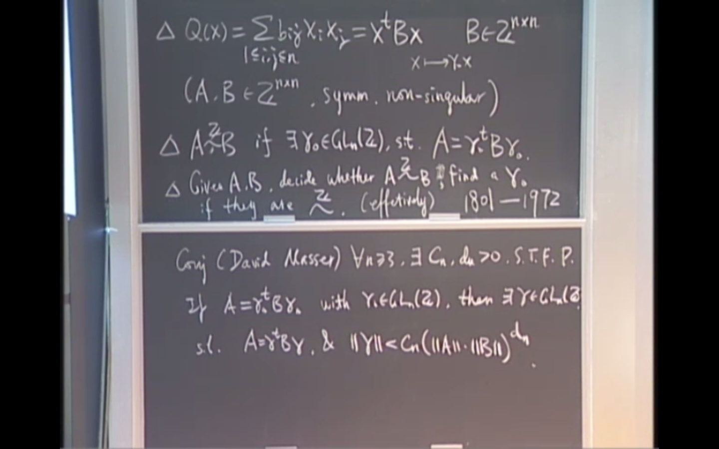 Masser’s conjecture on equivalence of integral quadratic forms Thumbnail