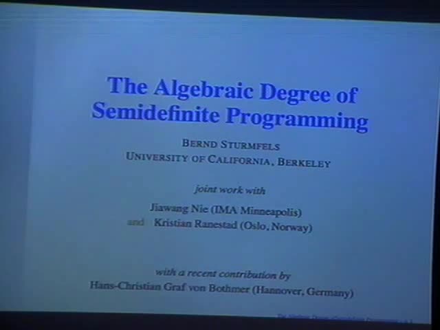 The Algebraic Degree of Semidefinite Programming Thumbnail