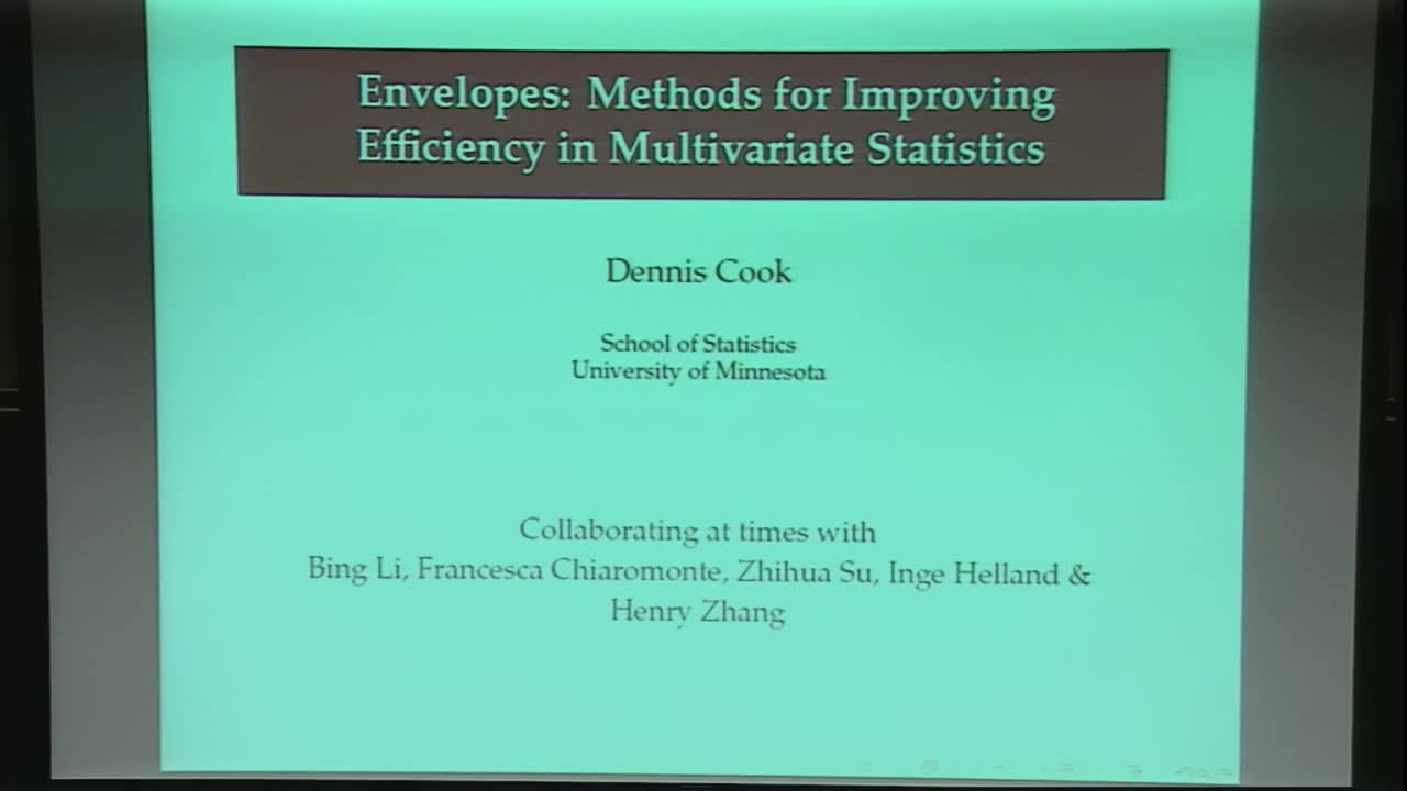 Envelopes: Methods for Improving Efficiency in Multivariate Statistics Thumbnail