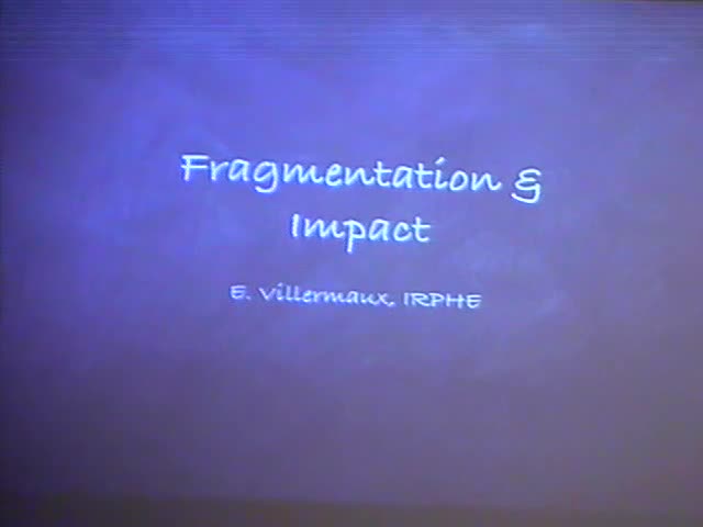 Fragmentation under impact Thumbnail
