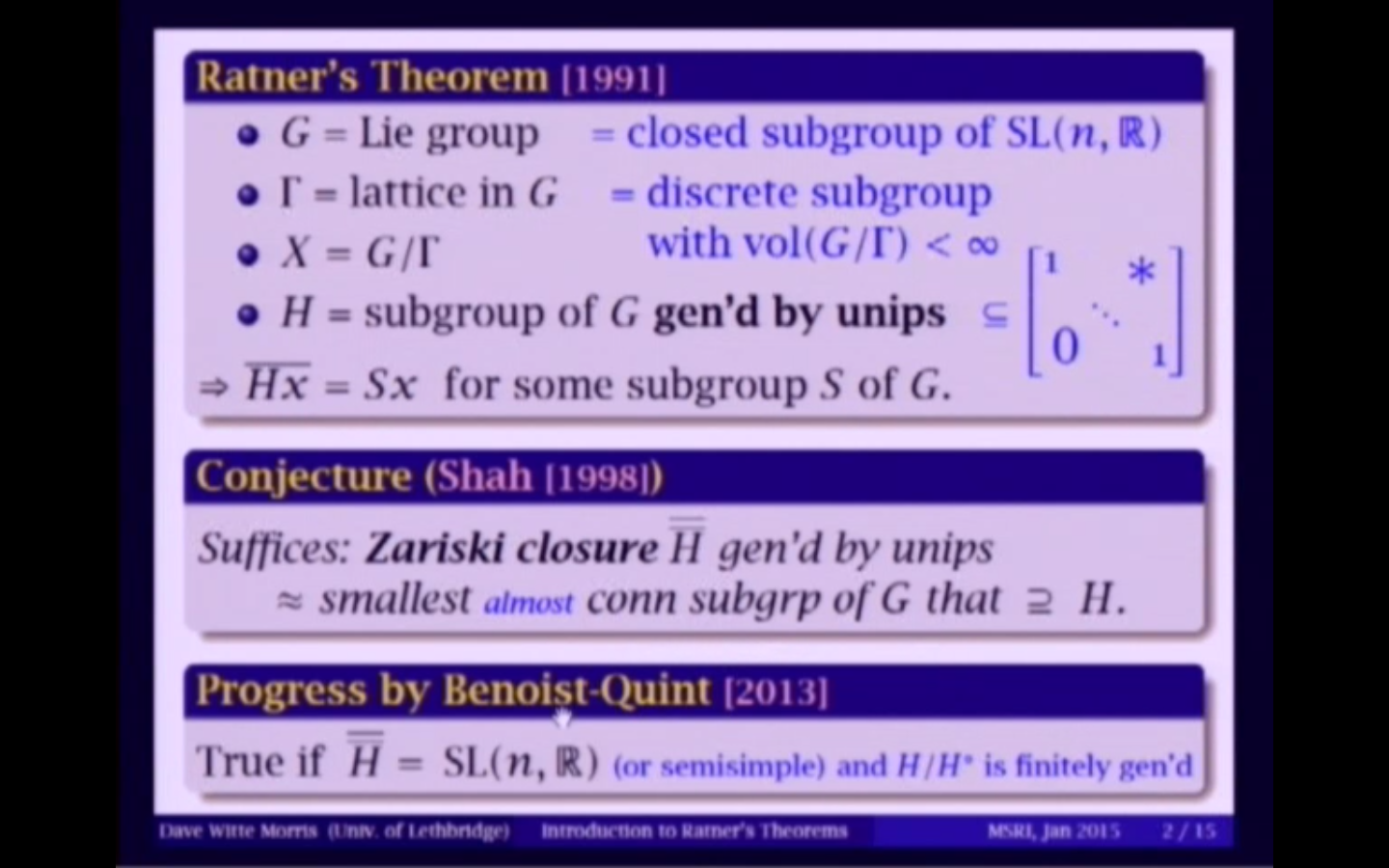 Introduction to Ratner's Theorems on Unipotent Flows, 2 Thumbnail