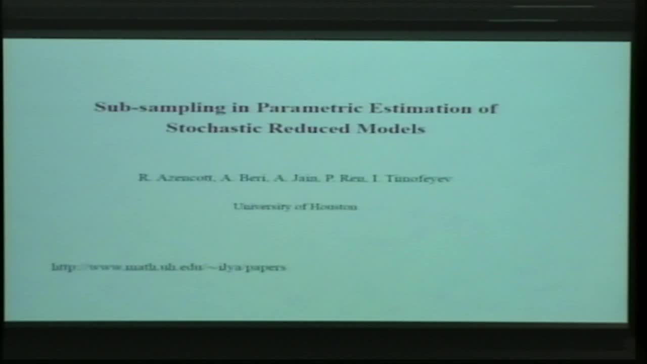 Sub-sampling in Parametric Estimation of Stochastic Reduced Models Thumbnail