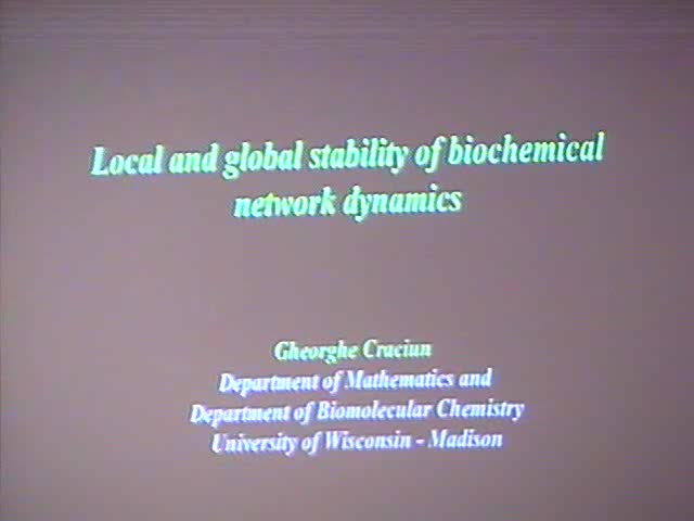 Part I: Local and global stability of biochemical reaction network dynamics
 Thumbnail