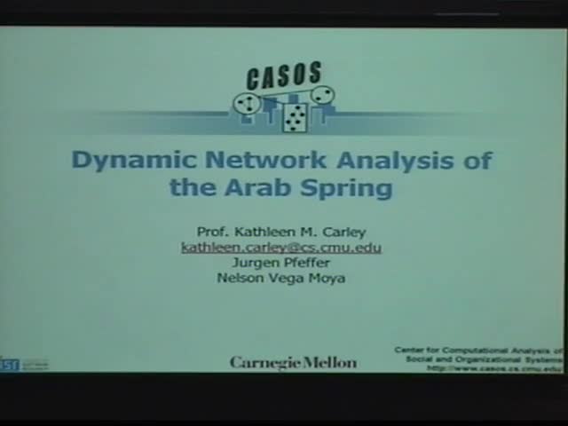 Dynamic Network Analysis of the Arab Spring Thumbnail