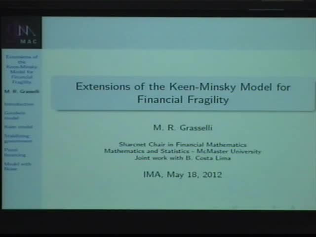 A stochastic extension of the Keen-Minsky model for financial fragility Thumbnail