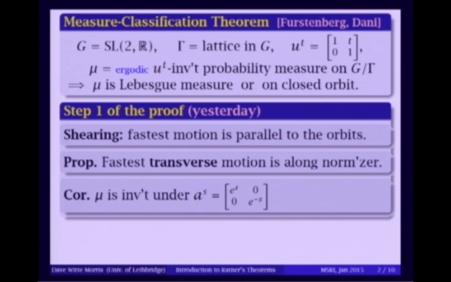 Introduction to Ratner's Theorems on Unipotent Flows, 3 Thumbnail