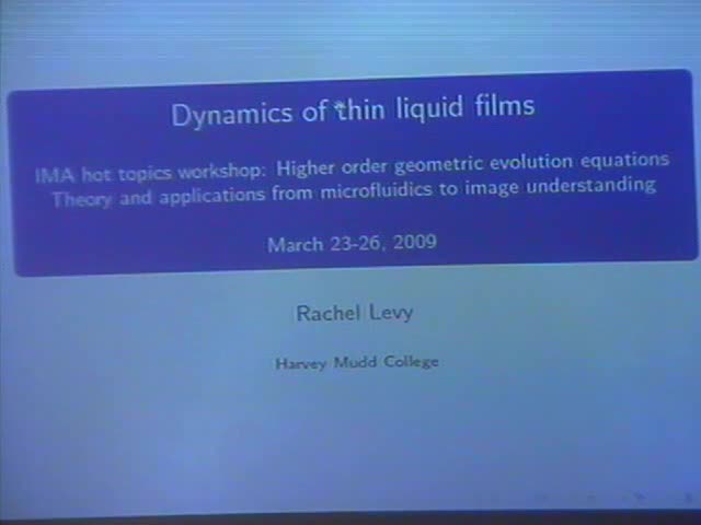 Dynamics of thin liquid films Thumbnail