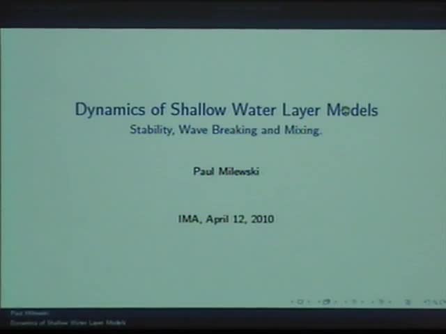 Dynamics of shallow water layer models: Stability, wave
breaking and mixing Thumbnail