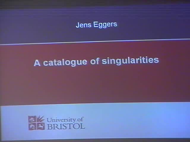 A catalogue of singularities Thumbnail