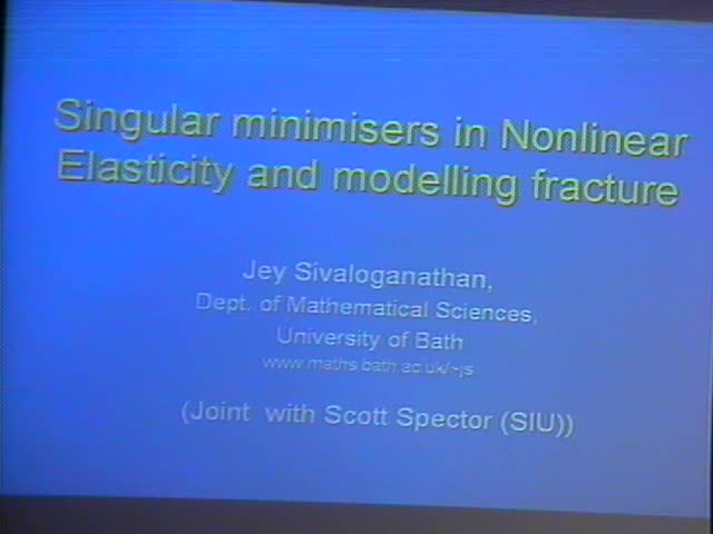 Singular minimisers in nonlinear elasticity and modelling fracture Thumbnail