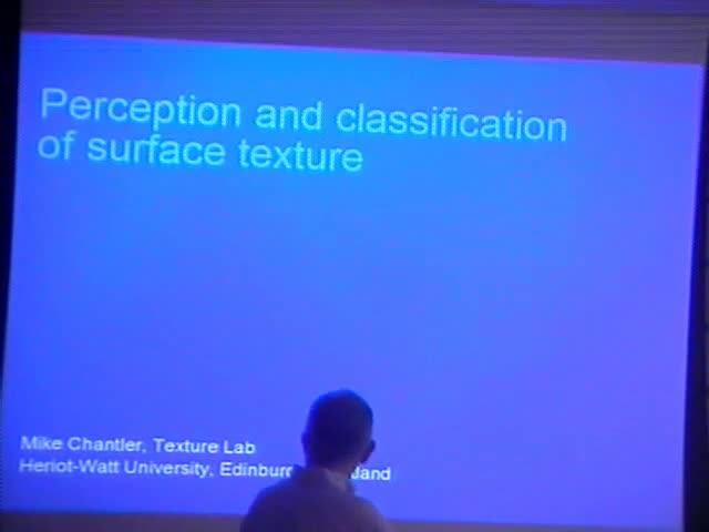 Perception and Classification of Surface Texture Thumbnail