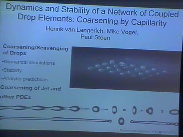 Dynamics and stability of a network of coupled drop
elements: Coarsening by capillarity Thumbnail