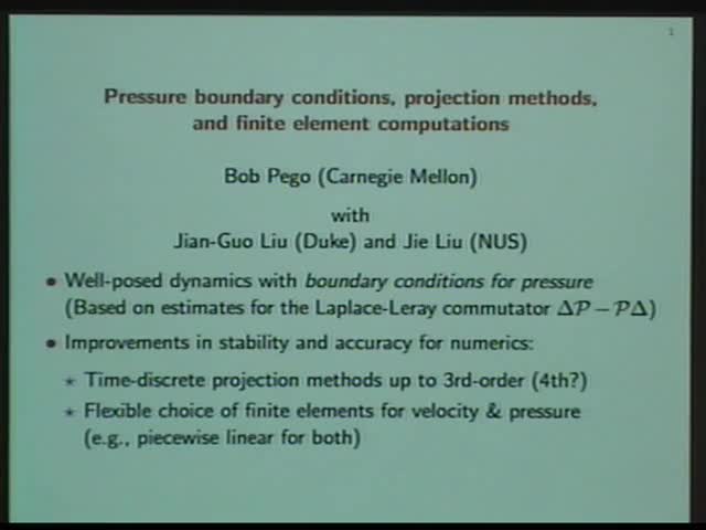 Pressure boundary conditions, projection methods and 
finite-element computations Thumbnail