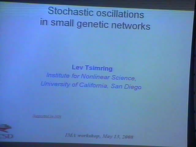 Stochastic oscillations in small genetic networks Thumbnail