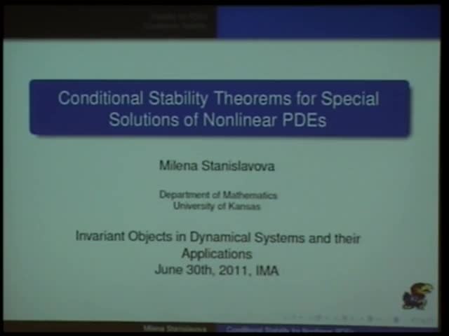 Conditional Stability Theorems for Special Solutions of Nonlinear PDEs
 Thumbnail