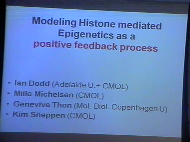 Modeling Histone Mediated Epigenetics as a Positive Feedback Process  Thumbnail