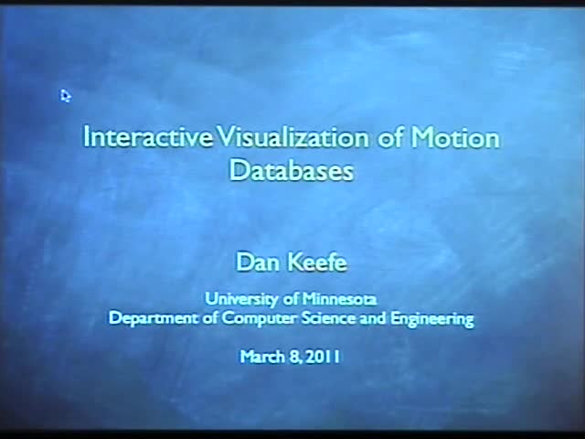 Interactive Visualization of Motion Databases Thumbnail