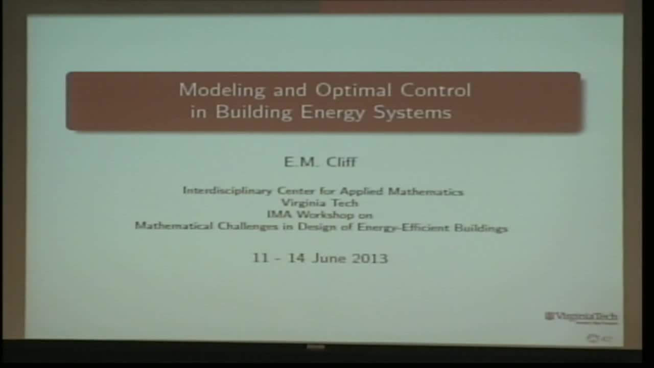 Modeling and Optimal Control in Building Energy Systems Thumbnail