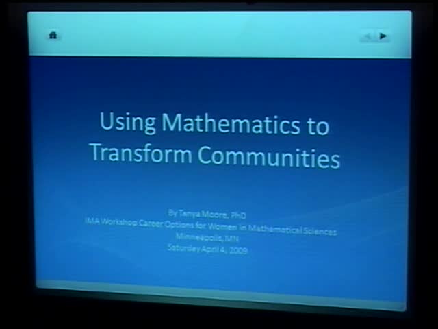 Using mathematics to transform communities Thumbnail