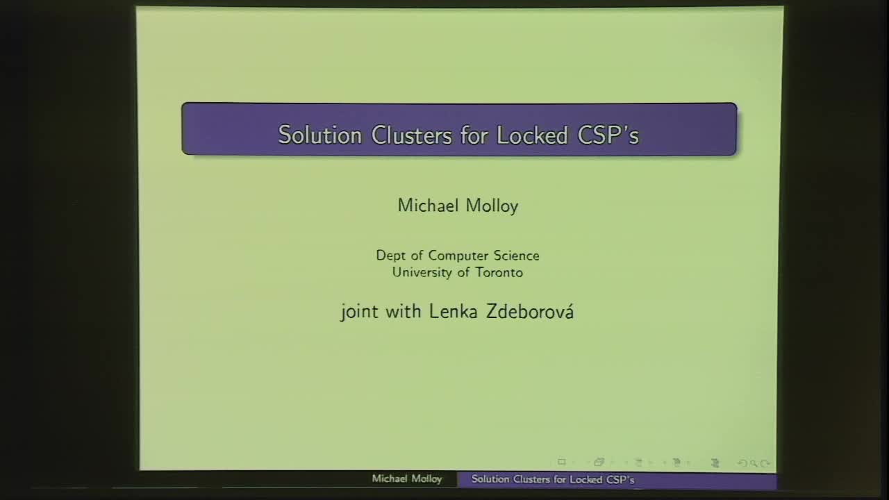 Solution Clusters for Locked CSP's: Random XORSAT on a Fixed Degree Sequence Thumbnail