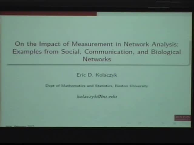 On the Impact of Measurement in Network Analysis:  Examples from Social, Communication, and Biological Networks Thumbnail