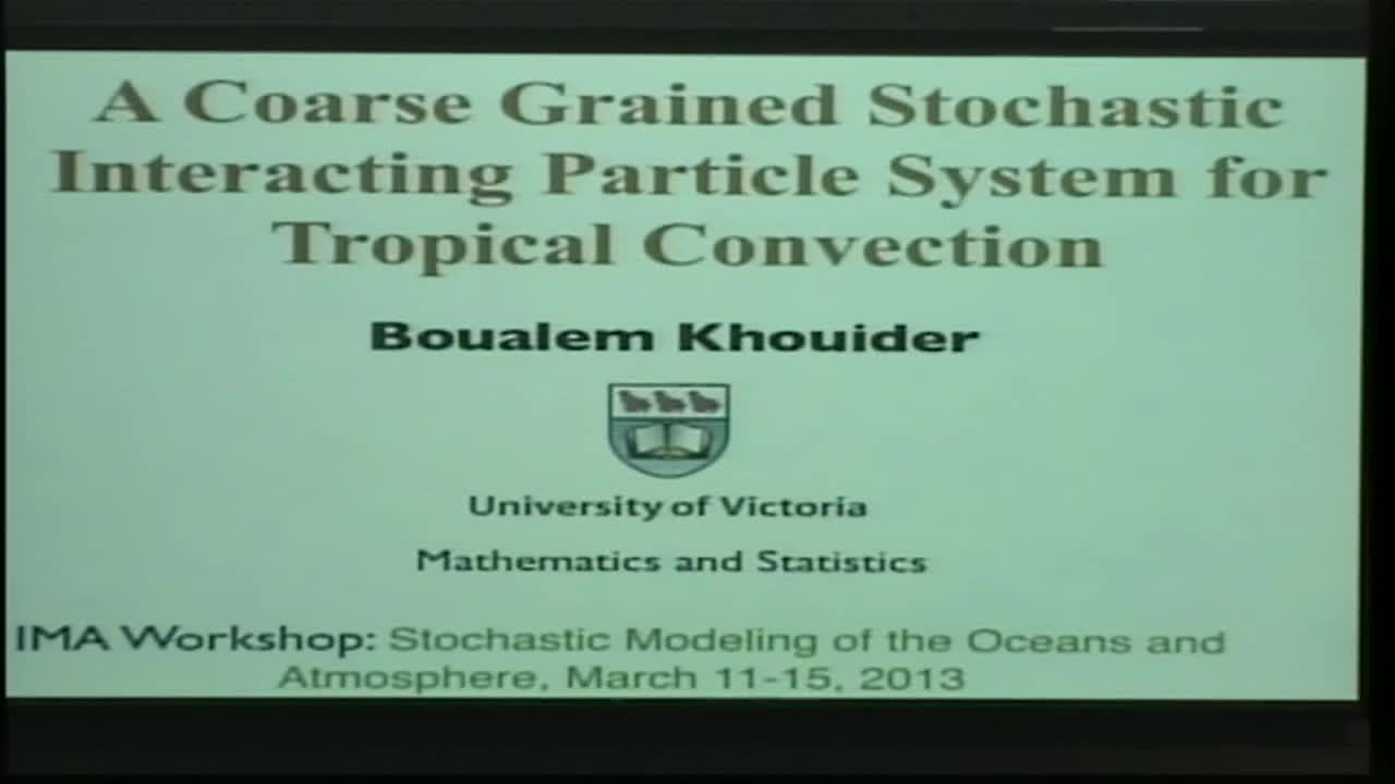 Stochastic and Deterministic Models for Organized Tropical Convection Thumbnail