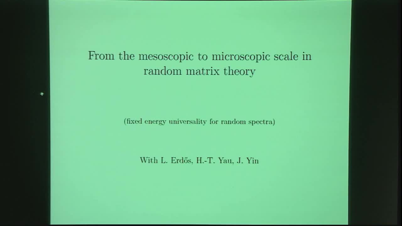 From the Mesoscopic to Microscopic Scale in Random Matrix Theory Thumbnail